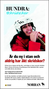 An ad featuring Suha Hazboun, a Christian Palestinian, one of many participants in Norran's integration drive, in co-operation with the local elite ice hockey team.